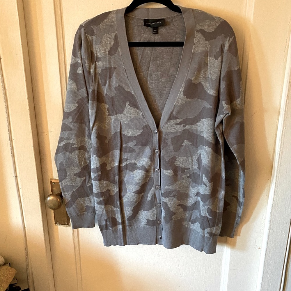 Lane Bryant Camo Cardigan